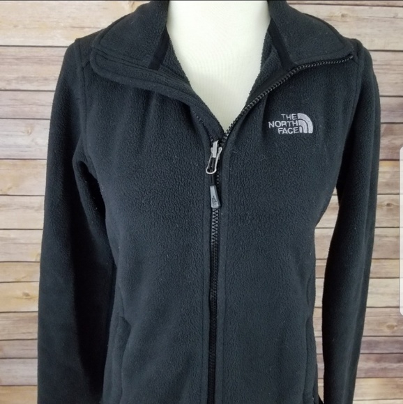 Northface Black Fleece Zip Up Jacket Flashdry - Picture 2 of 8